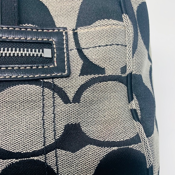 Coach Signature Print Canvas Shoulder Bag - Picture 9 of 16